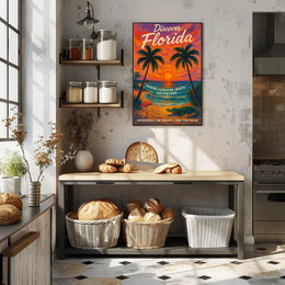 Florida Tropical Adventure at Sunset Travel Poster