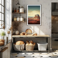 Desert Landscape Illustration Poster Modern Wall Art