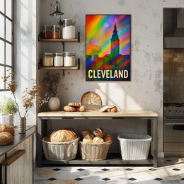 Cleveland Skyline Photography Realism Decor Lovers Poster