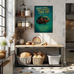 Oscar Fish Modern Art Poster: Bold & Colorful