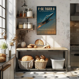 F-5E Tiger II Vintage Military Aviation Recruitment Poster