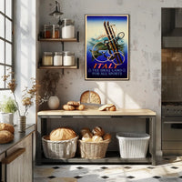 Italy Sports Adventure Vintage Poster Art Deco Influence PosterGoat