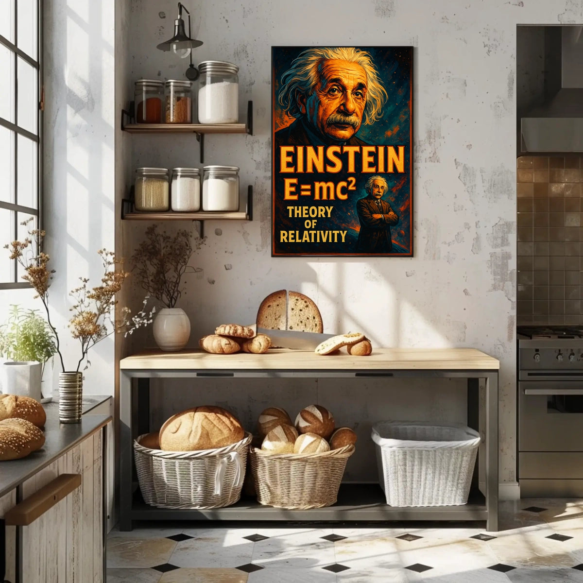 Einstein Relativity Scenic Wanderlust Poster