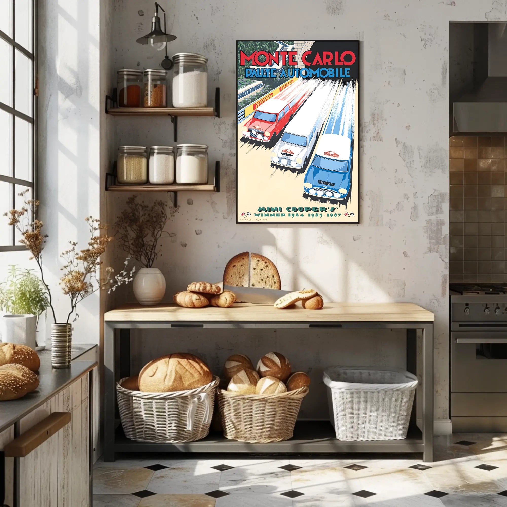 Monte Carlo Rallye Automobile Poster
