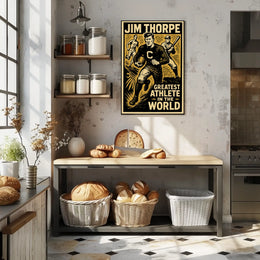 Jim Thorpe Legendary Athlete Tribute Poster