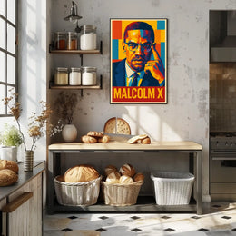Malcolm X Iconic Portrait Poster