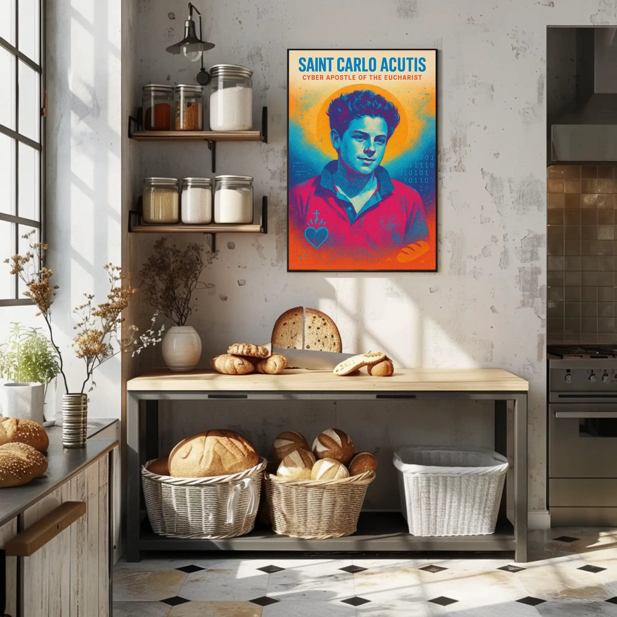Saint Carlo Acutis Cyber Apostle of the Eucharist Poster