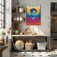 Saint Carlo Acutis Cyber Apostle of the Eucharist Poster