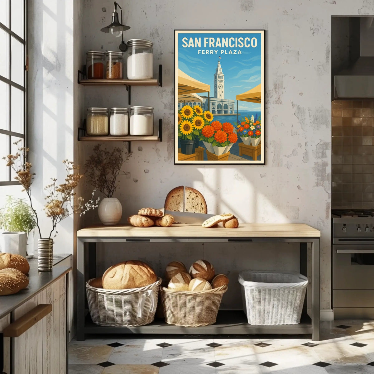 San Francisco Ferry Plaza Poster