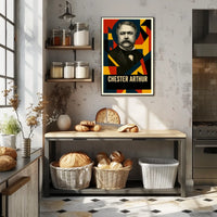 Chester A. Arthur 21st President of the United States Abstract Pop Poster