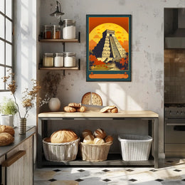 Ancient Pyramid at Sunset Poster