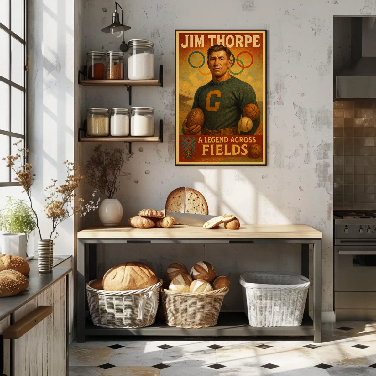 Jim Thorpe Iconic Sports Legend Jim Thorpe Poster