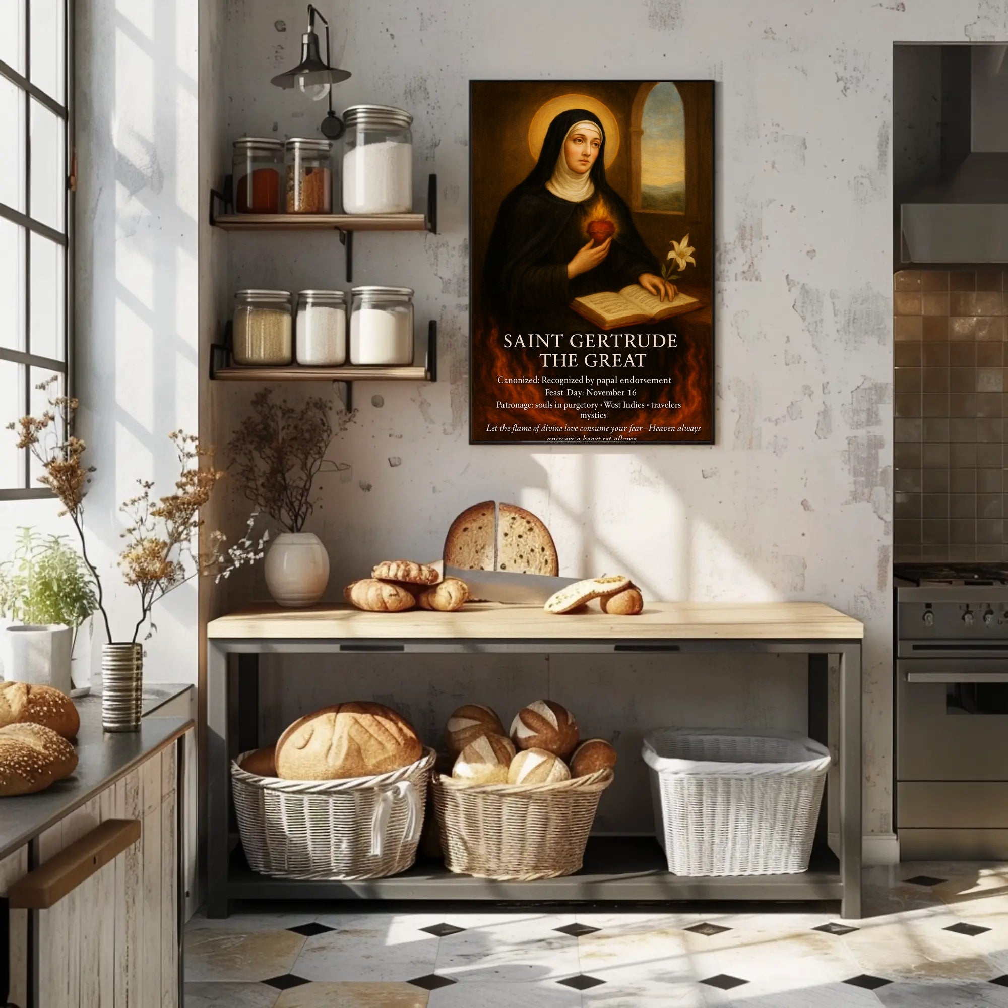 Saint Gertrude the Great Poster PosterGoat