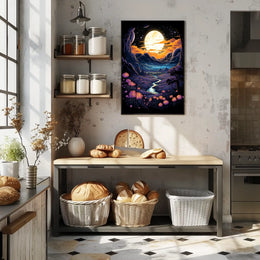 Enchanted Moonlit Landscape Poster