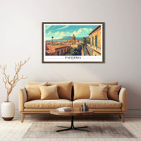 PALERMO Italian Cityscape Travel Poster