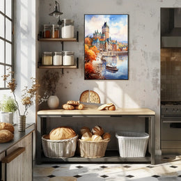 Autumn In Quebec City Poster