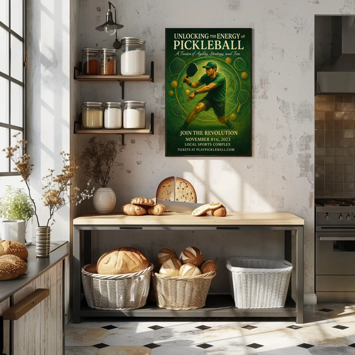 Unlocking the Energy of Pickleball Poster