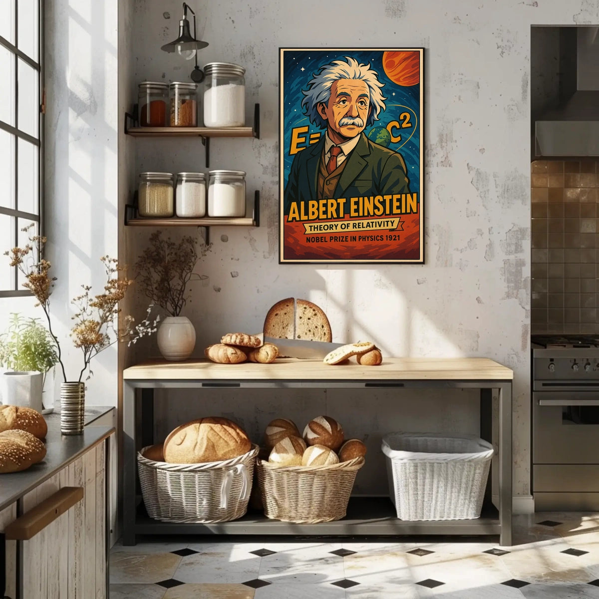 Einstein Relativity Vintage Science Poster