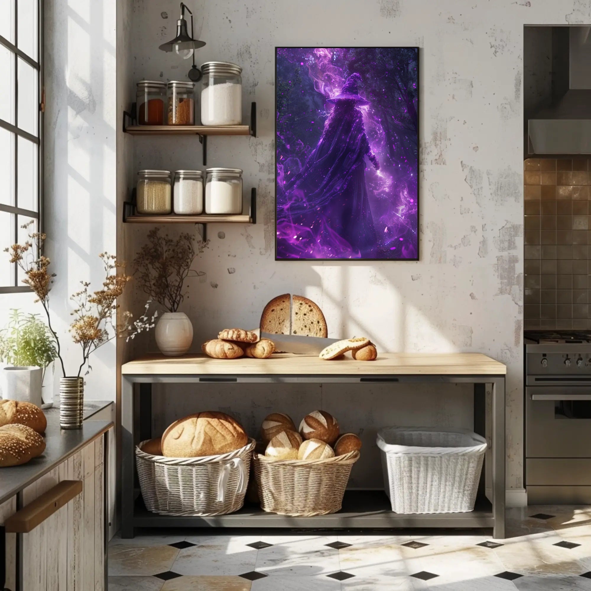 Enchanted Sorcerer in the Woods Art Print Poster PosterGoat