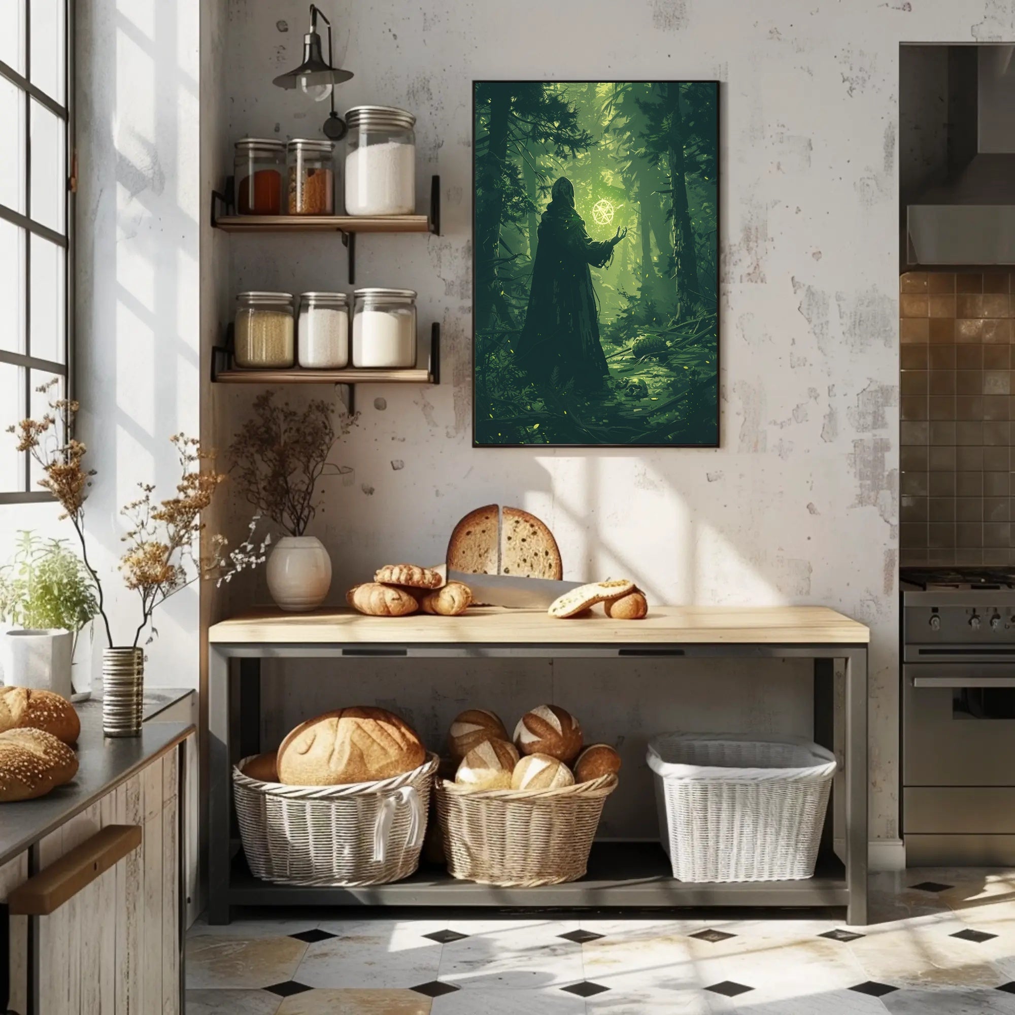 Mysterious Enchanted Forest Ritual in Fantasy or Mythology Poster PosterGoat