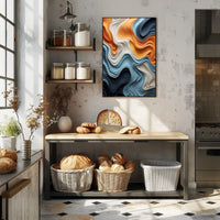 Abstract Waves Of Color Abstract Poster PosterGoat