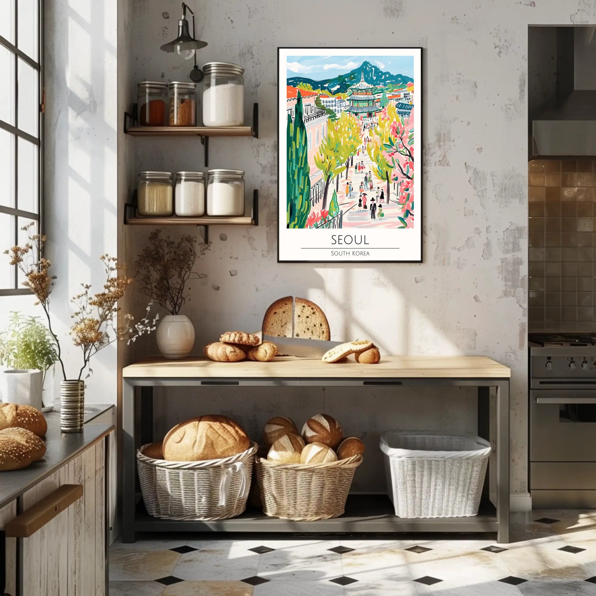 Vibrant Streets of Seoul Poster PosterGoat