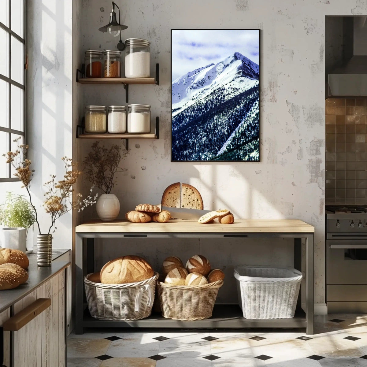 Majestic Snow-Capped Mountain Poster