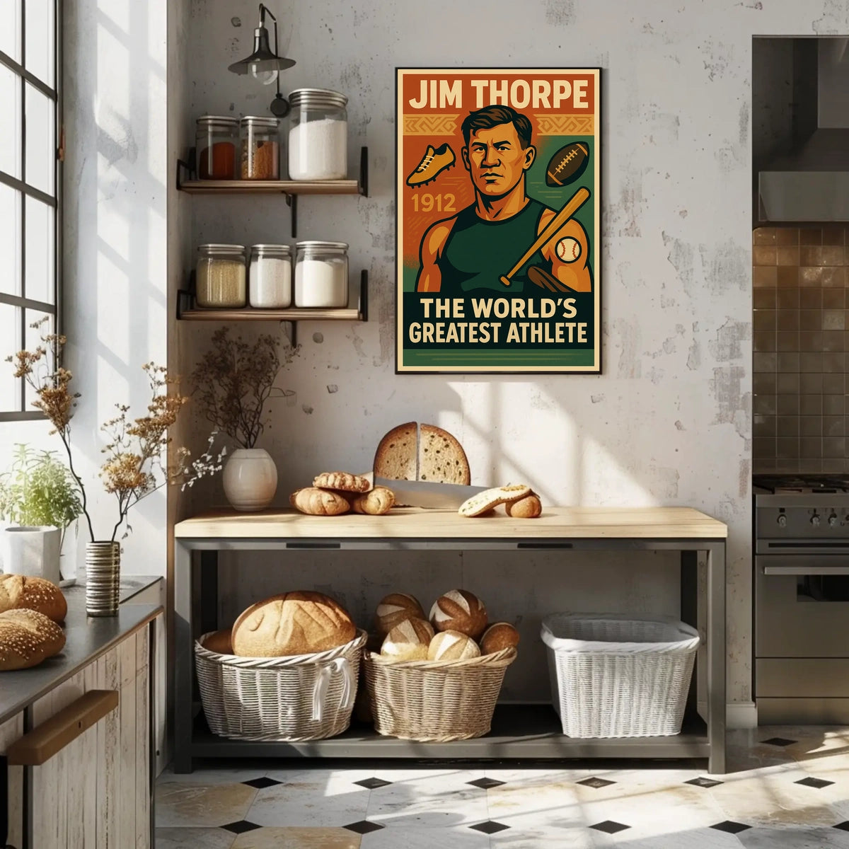 Jim Thorpe Legendary Athlete Poster