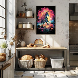Majestic Unicorn Fantasy Art Poster for Home Decor