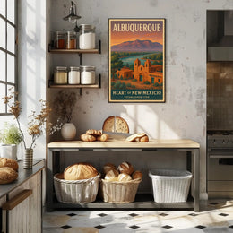 Albuquerque Heart of New Mexico Travel Poster