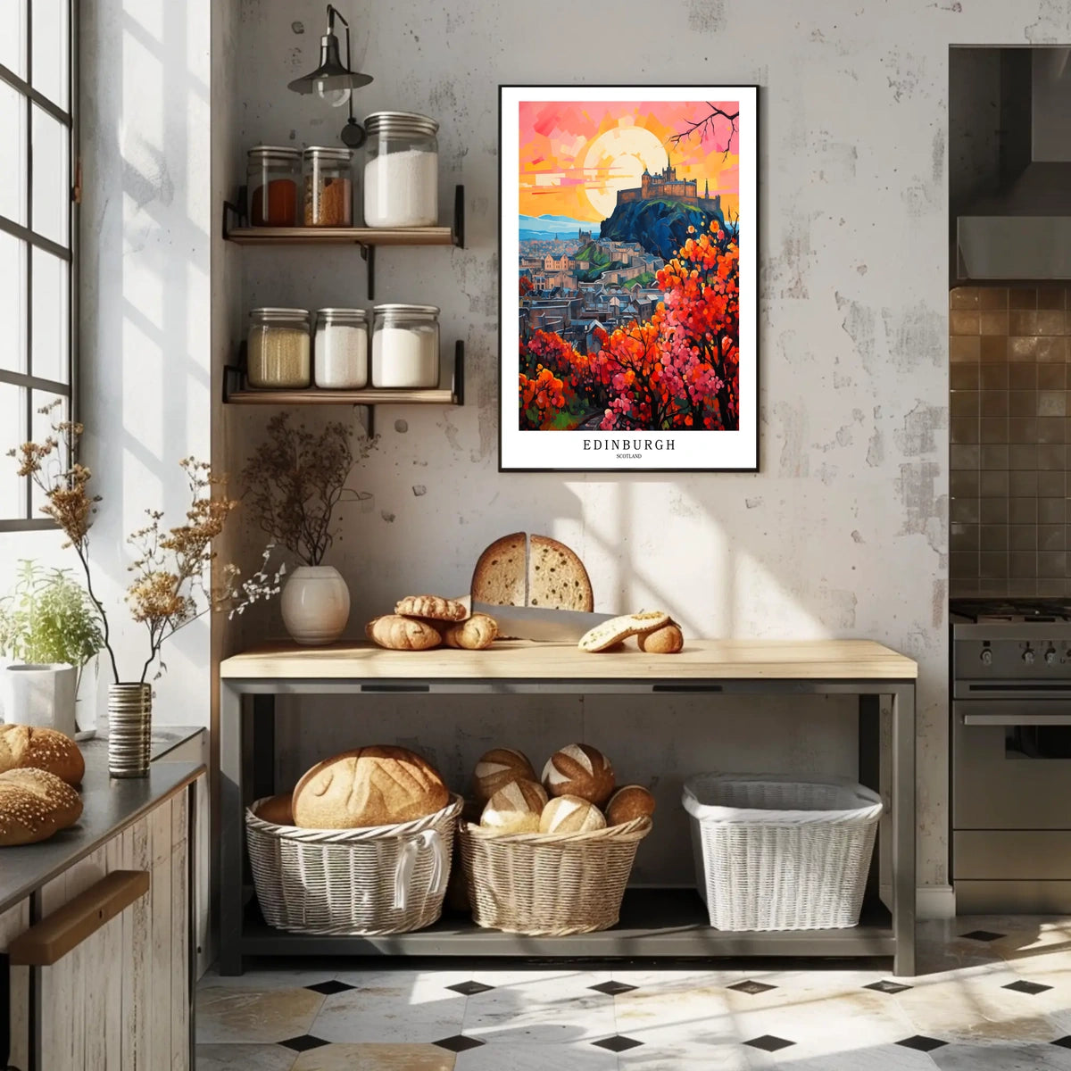 Edinburgh Castle At Sunset Poster
