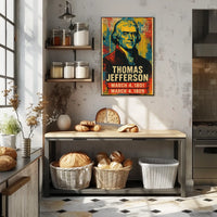 Thomas Jefferson 3rd President of the United States Street Art Mashup Poster