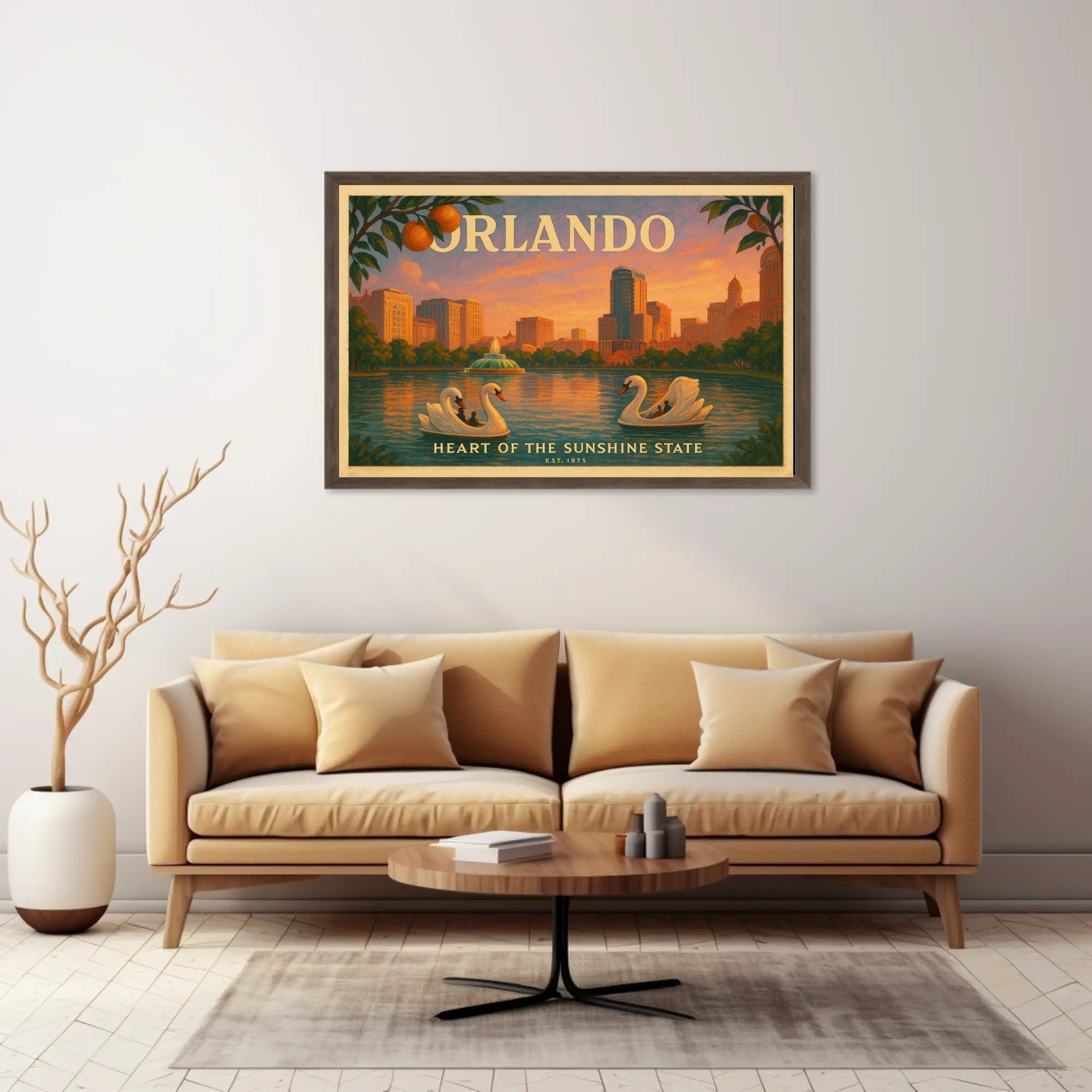 Orlando Travel Poster Heart of the Sunshine State