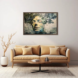 Surreal Nature-Inspired Human Face Art Poster