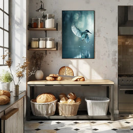 Kingfisher Elegance in Motion Animal Poster PosterGoat