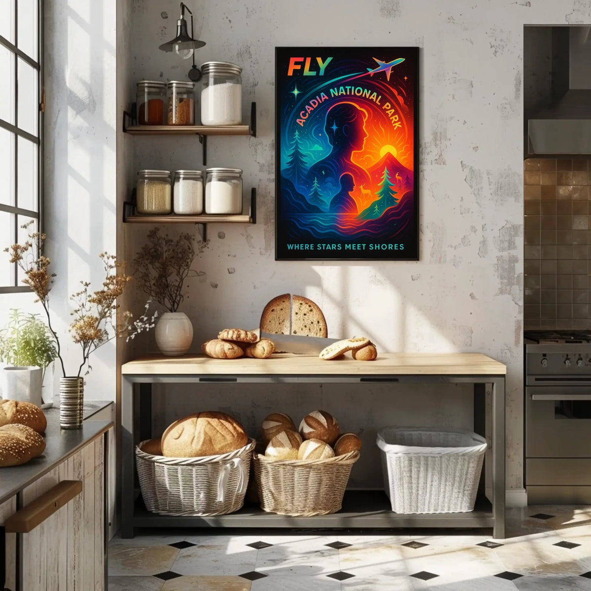 Fly to Acadia National Park Poster