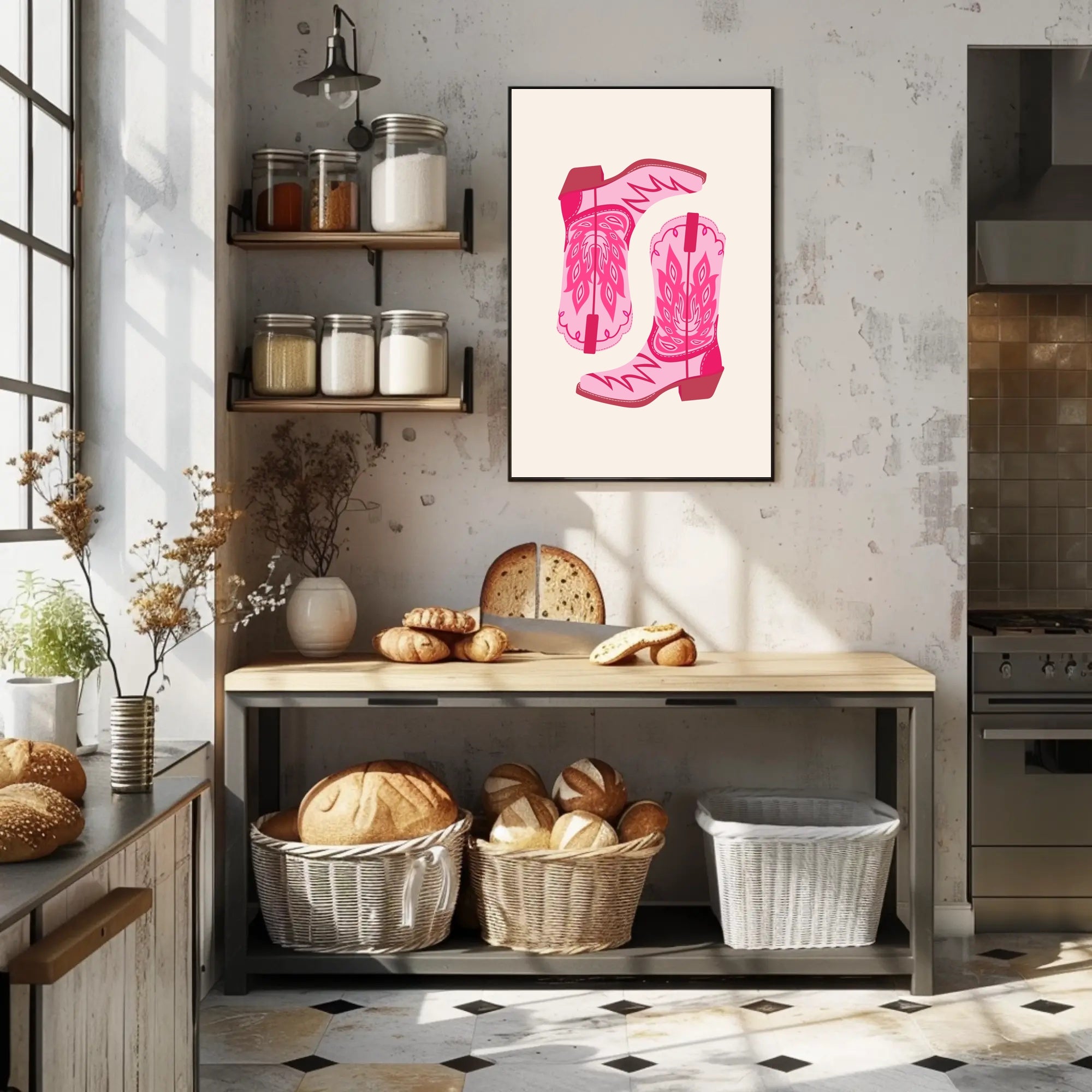 Cowboy Boots Art Print: Abstract or Artistic Poster PosterGoat
