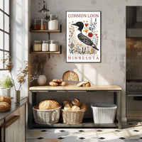 Common Loon Minnesota Nature Art Poster Print