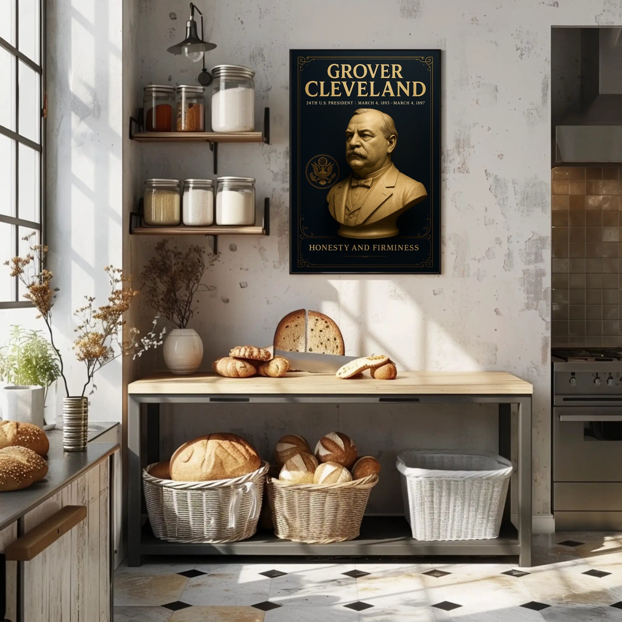 Grover Cleveland Vintage Presidential Historical or Presidential Poster PosterGoat