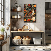 Nature's Harmony Wall Art Print with Bird Design