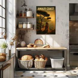 Amalfi Coast Vintage Vintage Poster