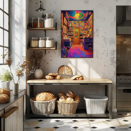 Vibrant Psychedelic Room Poster