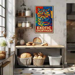 Exotic Shorthair Cat Art Poster