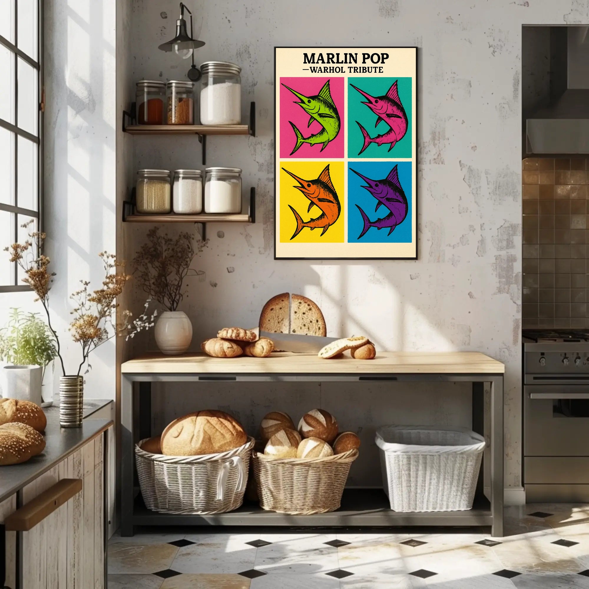 Marlin Pop – Warhol Tribute Poster PosterGoat
