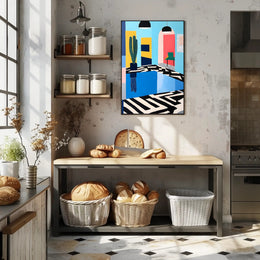 Modern Interior Abstraction Poster Wall Art