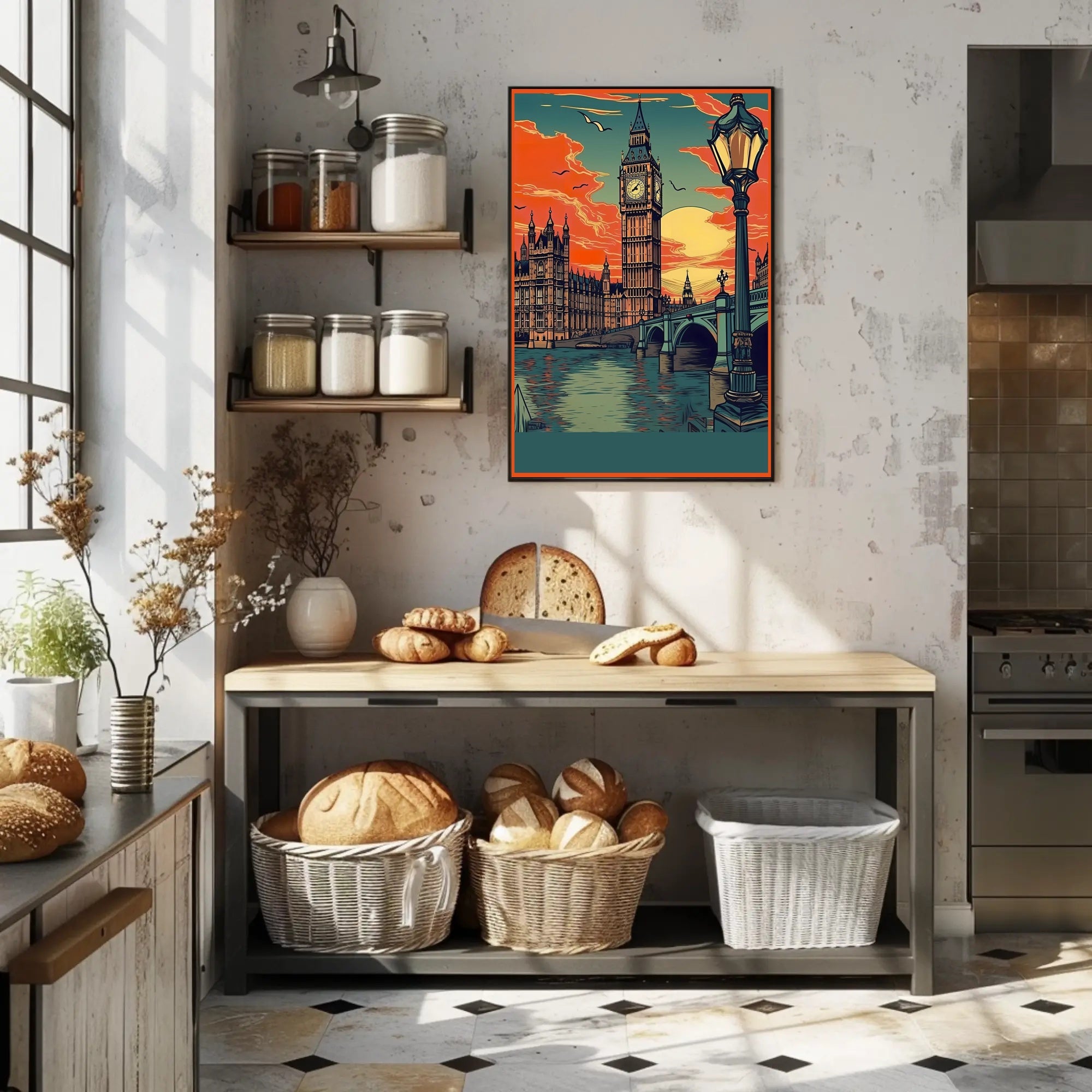 Sunset Over London Poster