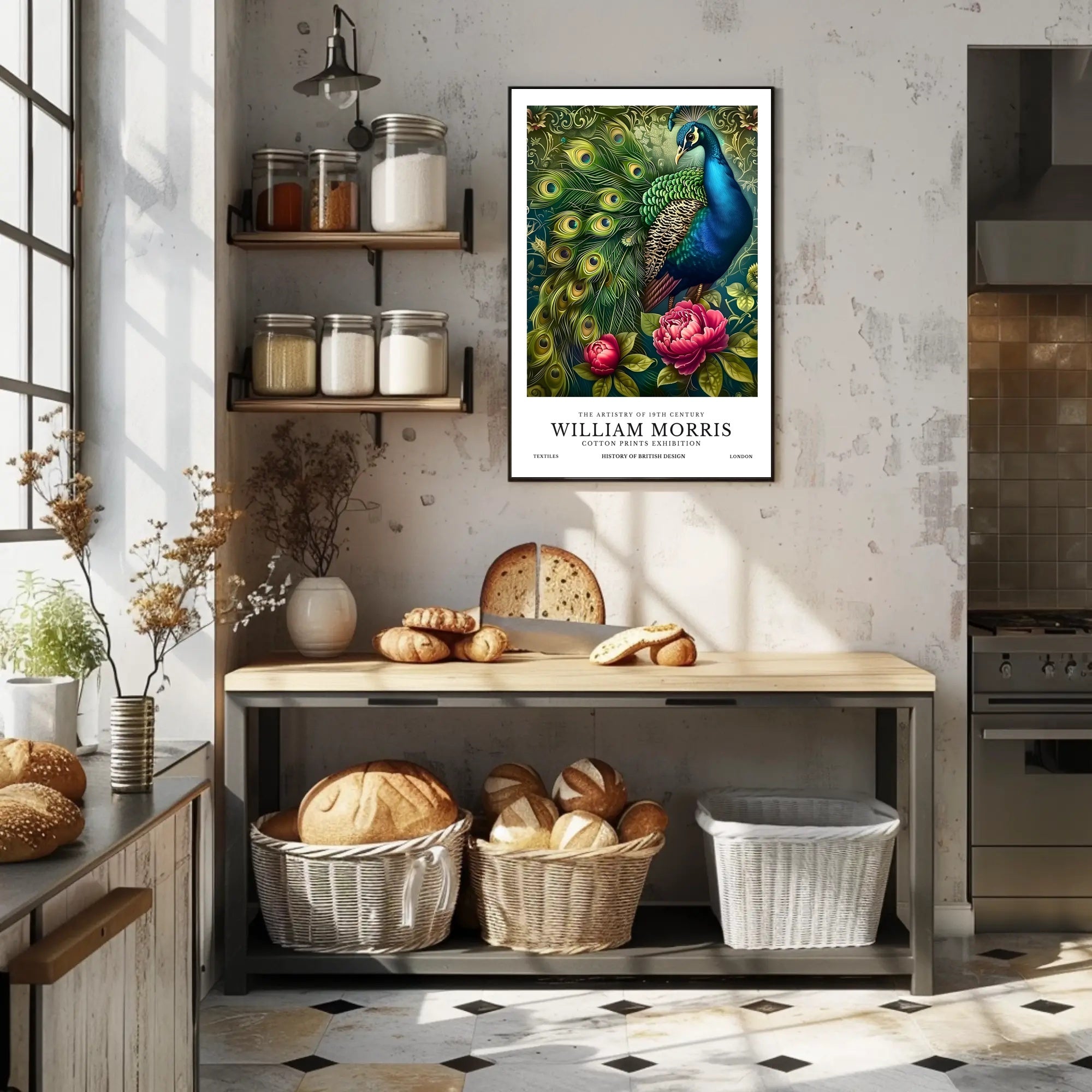 William Morris Textile Artistry Exhibition Cultural or Heritage Poster