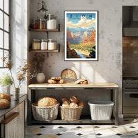 Zion National Park Vintage Travel Poster Print