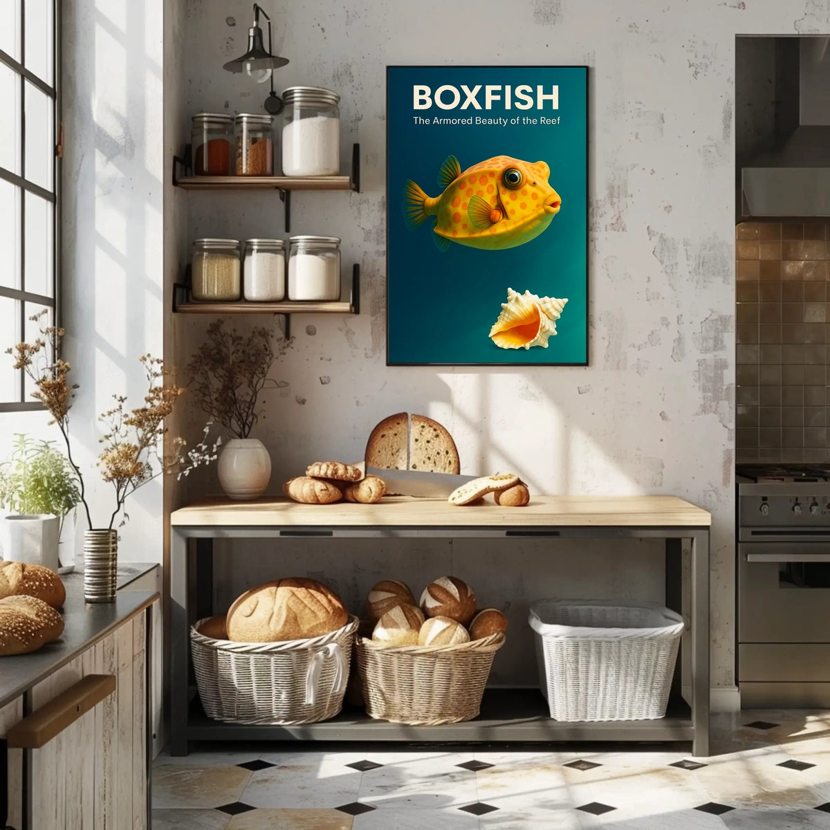 Boxfish The Armored Beauty of the Reef Poster
