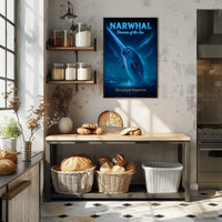 Majestic Narwhal Mystical Dramatic Ethereal Poster